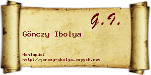 Gönczy Ibolya névjegykártya