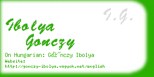 ibolya gonczy business card